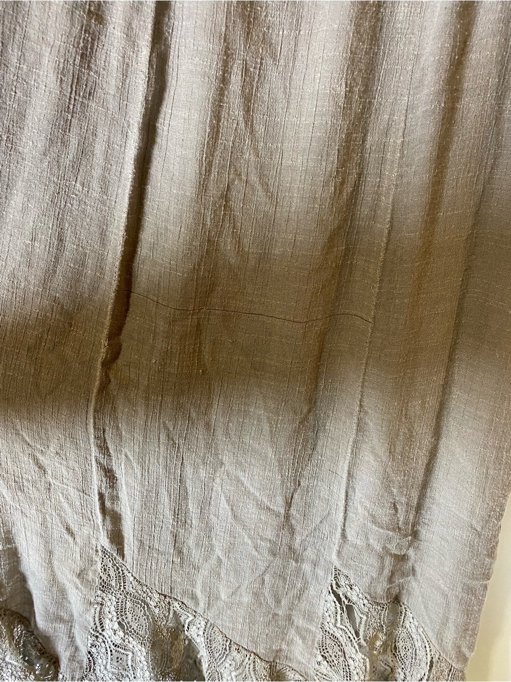 Apt 9 Lace Hem Maxi Skirt XL Taupe Boho Fairycore Whimsigoth Grunge - Picture 5 of 6